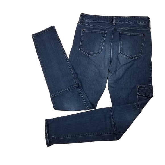 Eddie Bauer Women Sz 6 Jeans Dark Blue Modern Skinny Leg Pockets Zippers W32 L32 - Picture 3 of 12